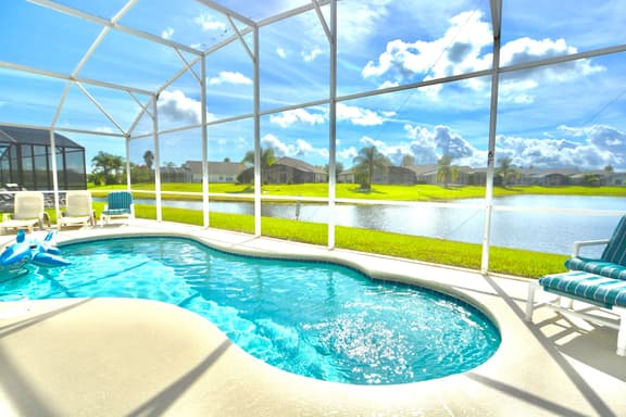 Ref 42.  Stunning pool Home with Lake View. Near Disney