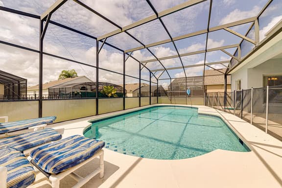 Ref 67. Stunning villa with South facing pool. Near Disney